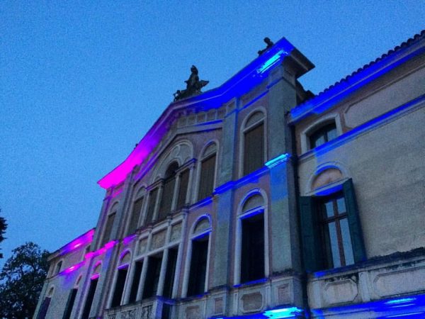 Villa Breda illuminata durante gli Eventi