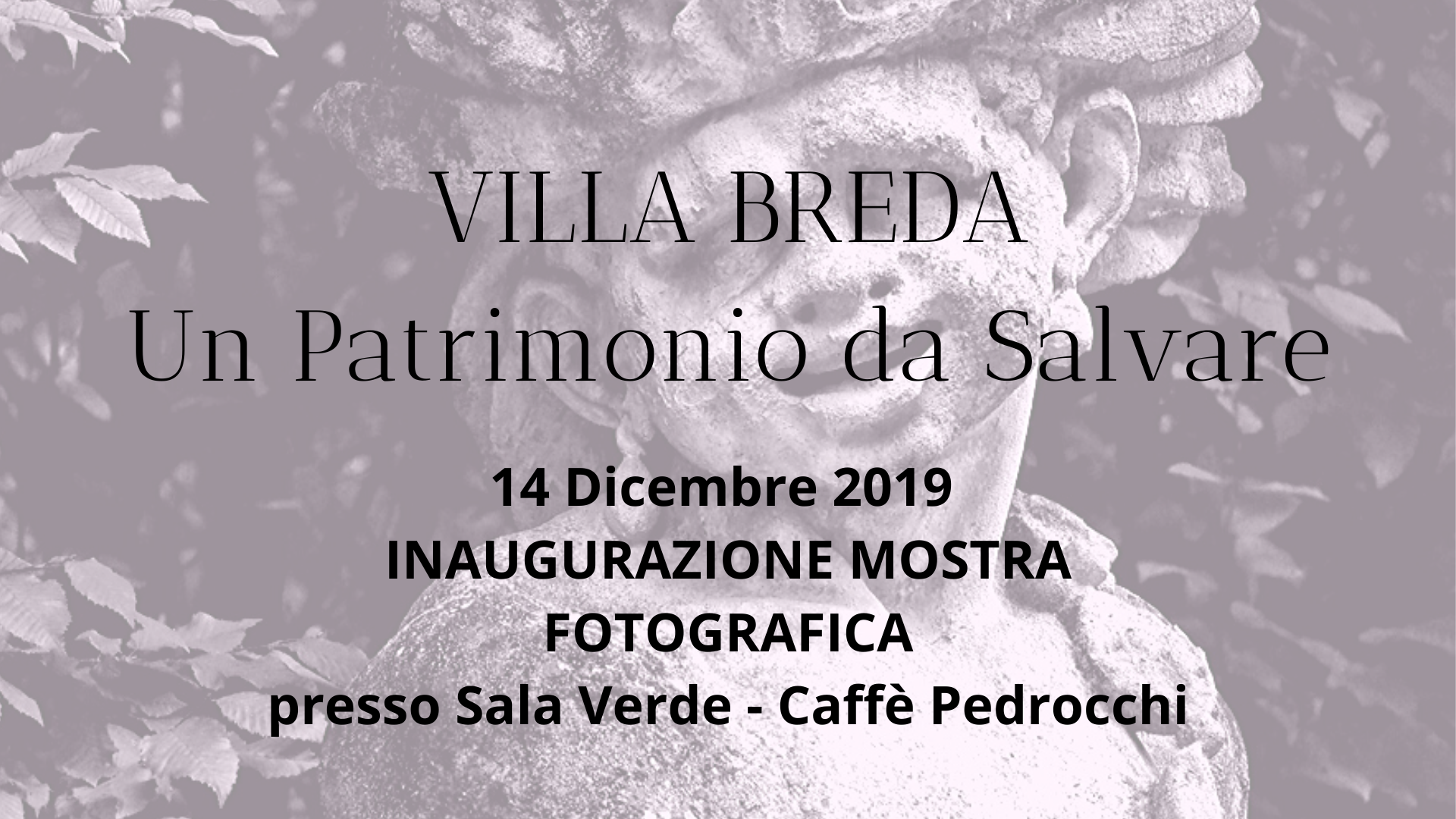 Inaugurazione Mostra fotografica Sabato 14 dicembre h. 18 Caffè Pedrocchi